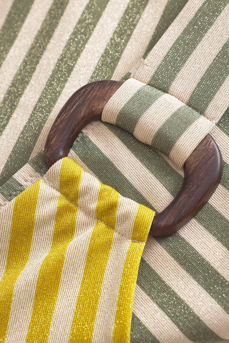 Detailbild 2 von Bikini im zweifarbigen Streifen-Druck Grün