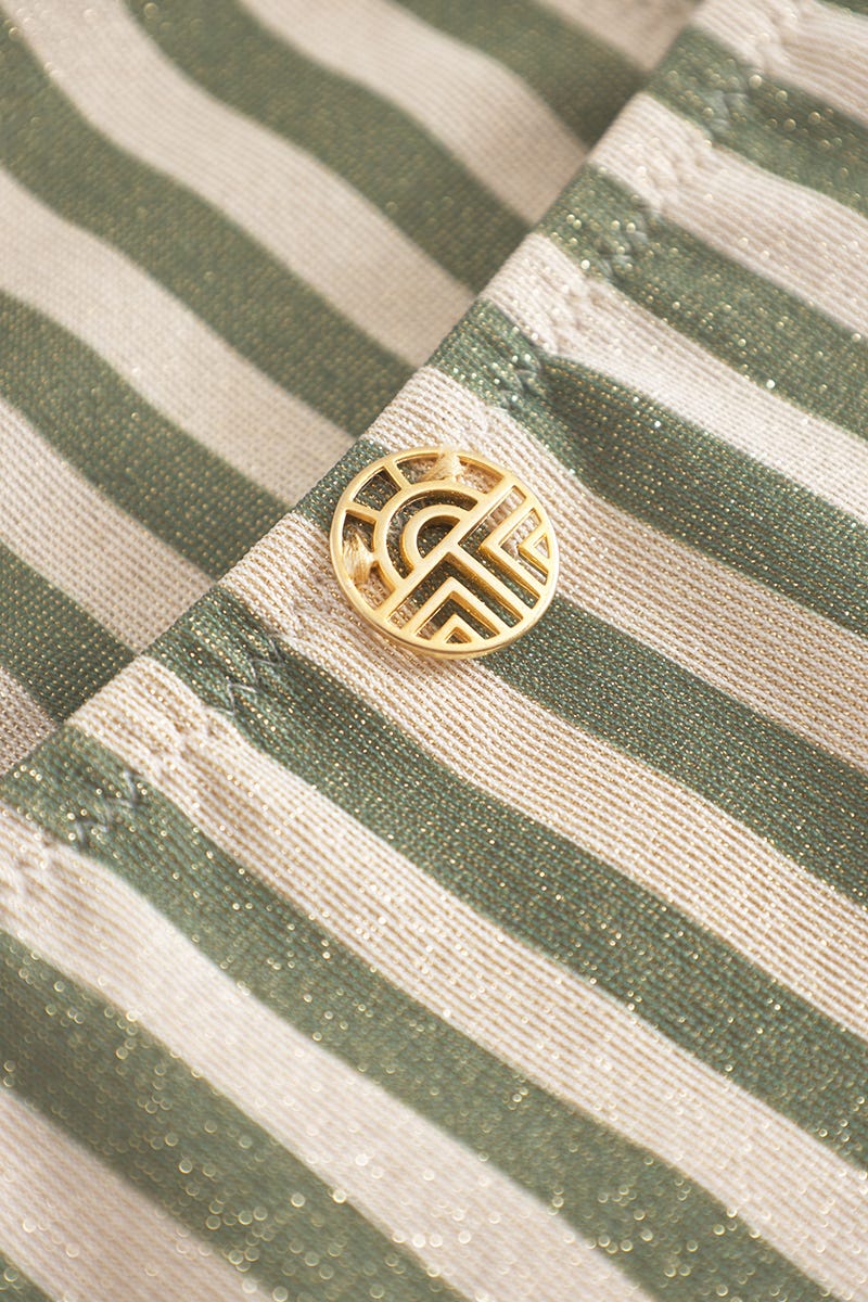 Detailbild 3 von Bikini im zweifarbigen Streifen-Druck Grün