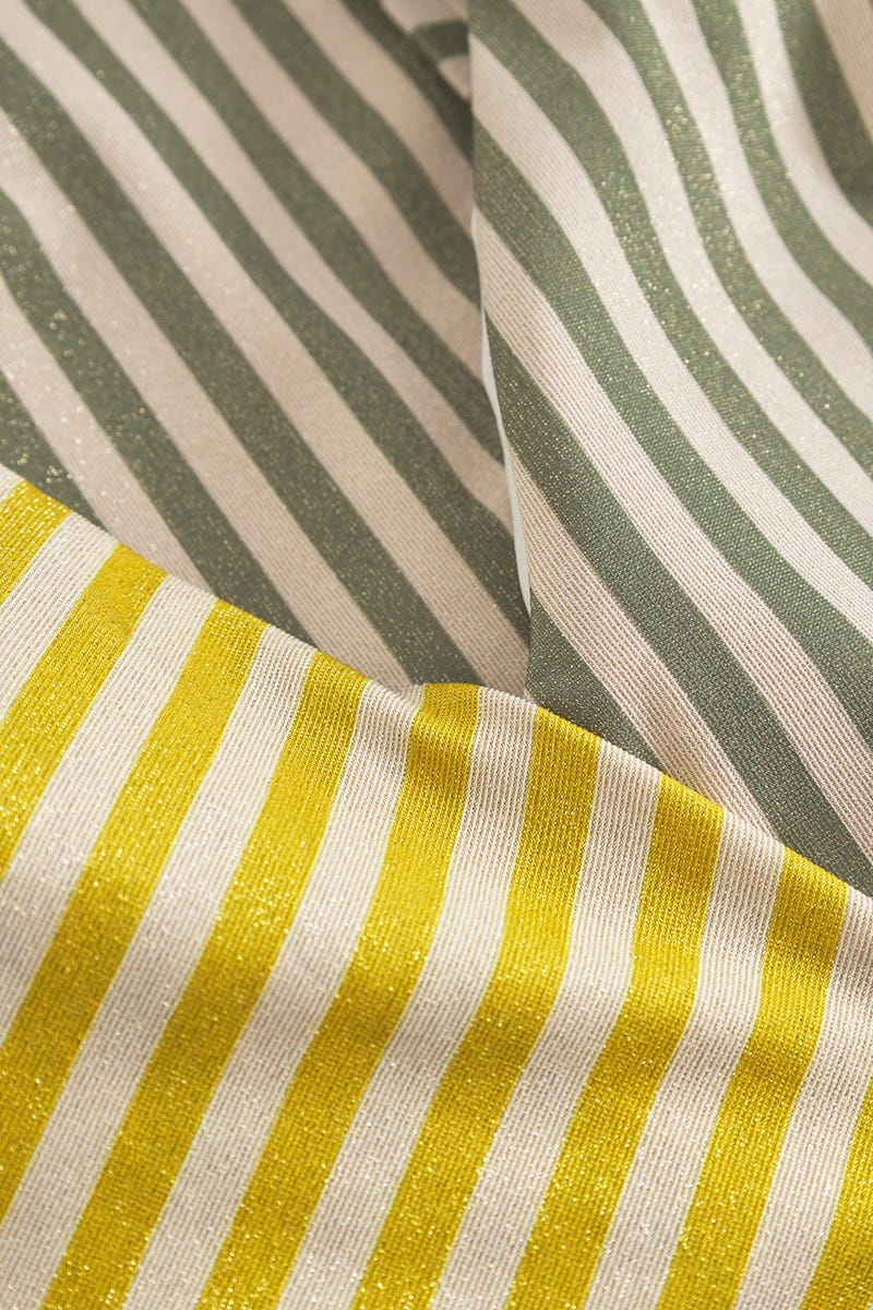 Detailbild 1 von Badeanzug im zweifarbigen Streifen-Druck Grün