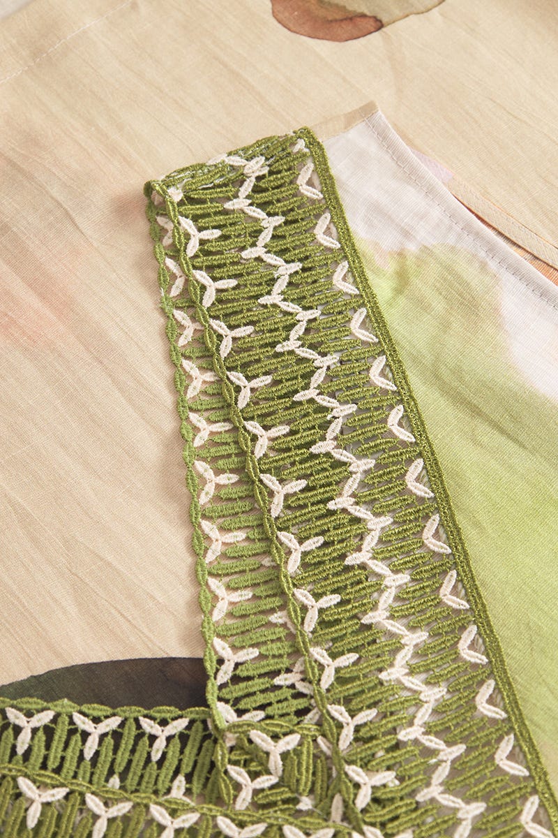 Detailbild 2 von Top im Blumen-Druck Wasserfarben Webware Viskose/Leinen