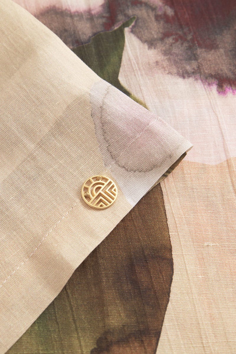 Detailbild 3 von Top im Blumen-Druck Wasserfarben Webware Viskose/Leinen