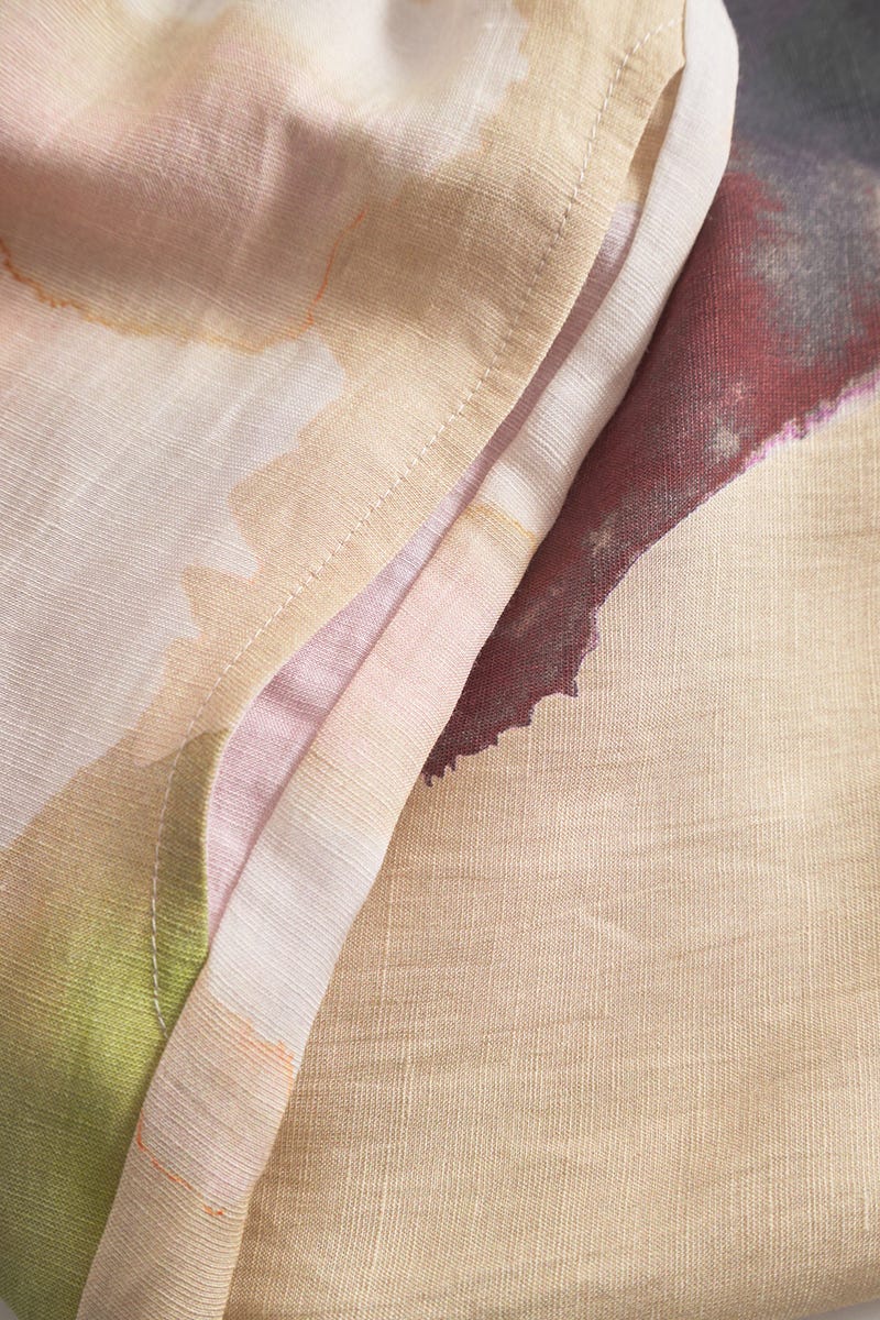 Detailbild 3 von Bermuda im Blumen-Druck Wasserfarben Webware Viskose/Leinen