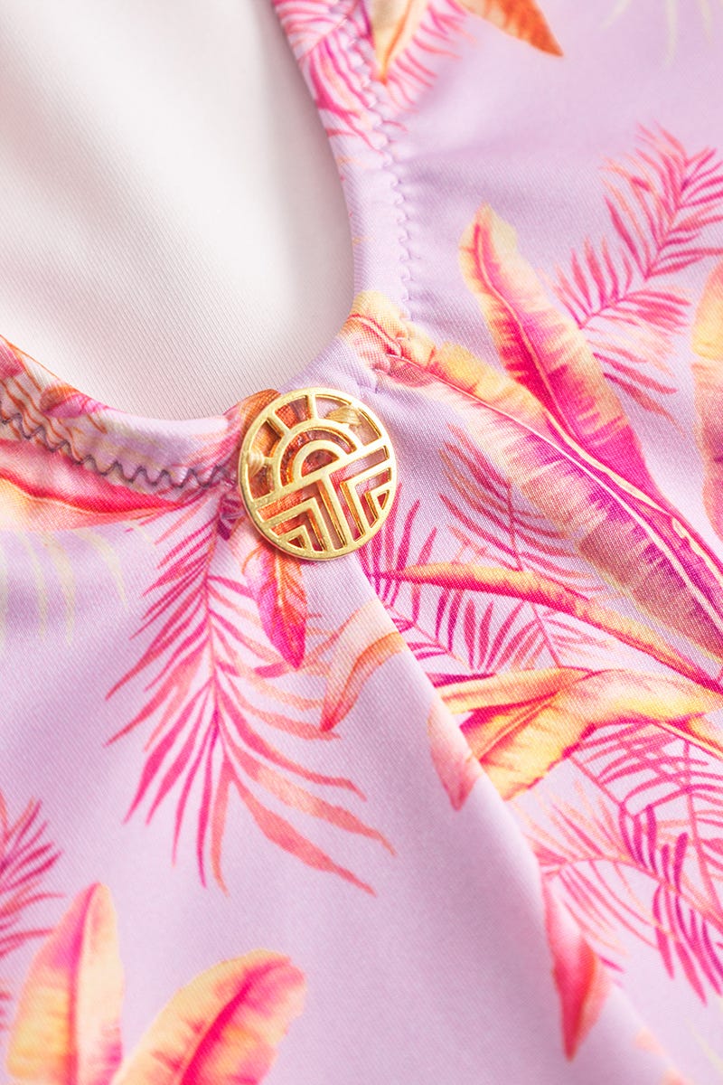 Detailbild 2 von Badeanzug im tropischen Palmen-Druck 