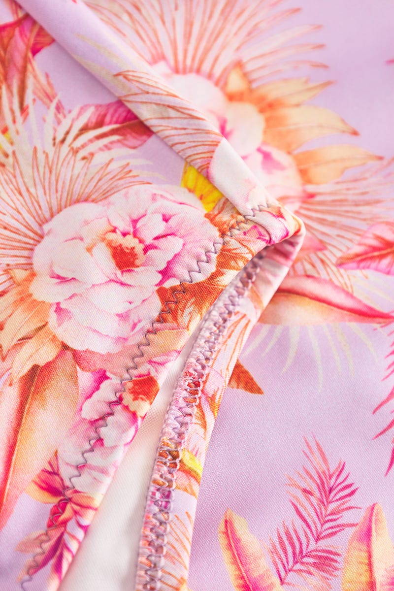 Detailbild 3 von Badeanzug im tropischen Palmen-Druck 