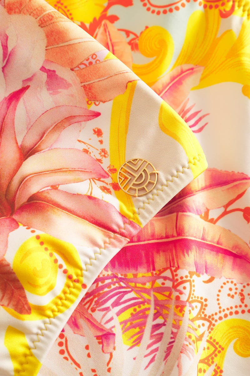 Detailbild 3 von Bandeau-Badeanzug im sommerlichen Blumen-Druck