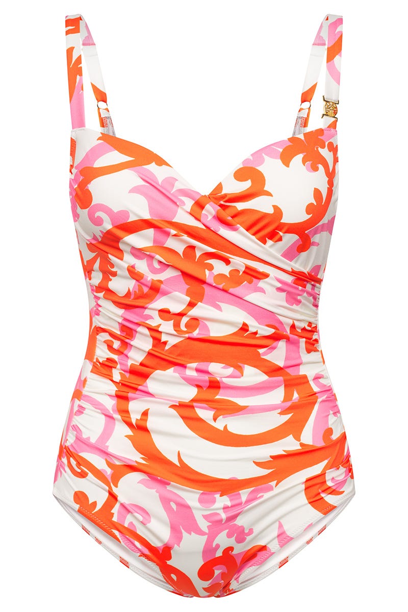 Hollowbild von Badeanzug im romantischen Ornament-Print