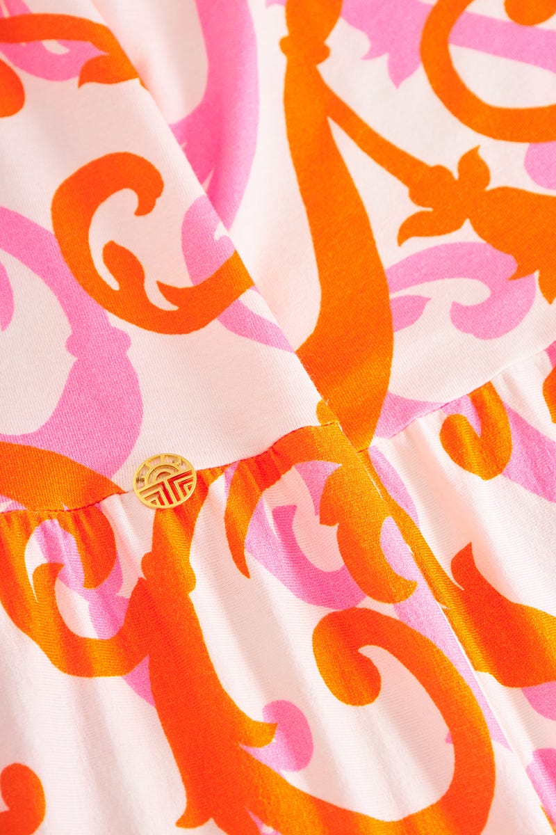 Detailbild 3 von Strandkleid Ärmellos im romantischen Ornament-Print Viskose/Elasthan