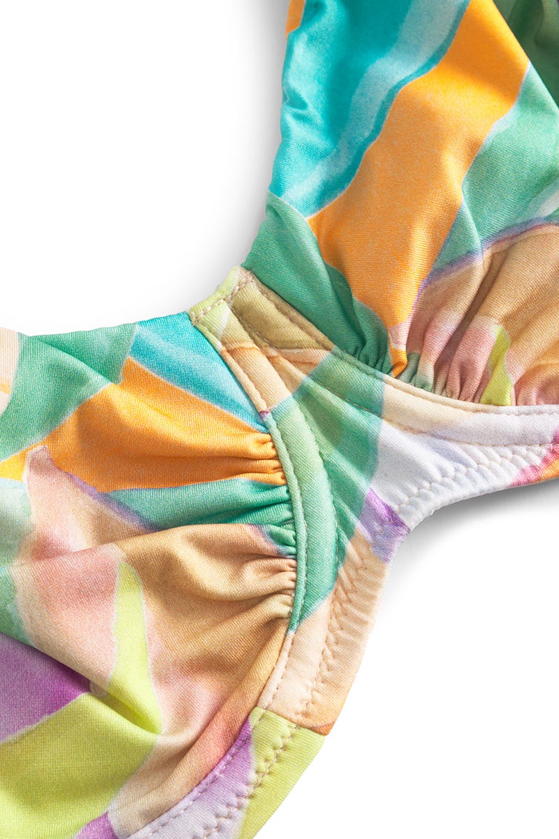 Detailbild 1 von Bikini im farbenfrohen Palmen-Druck