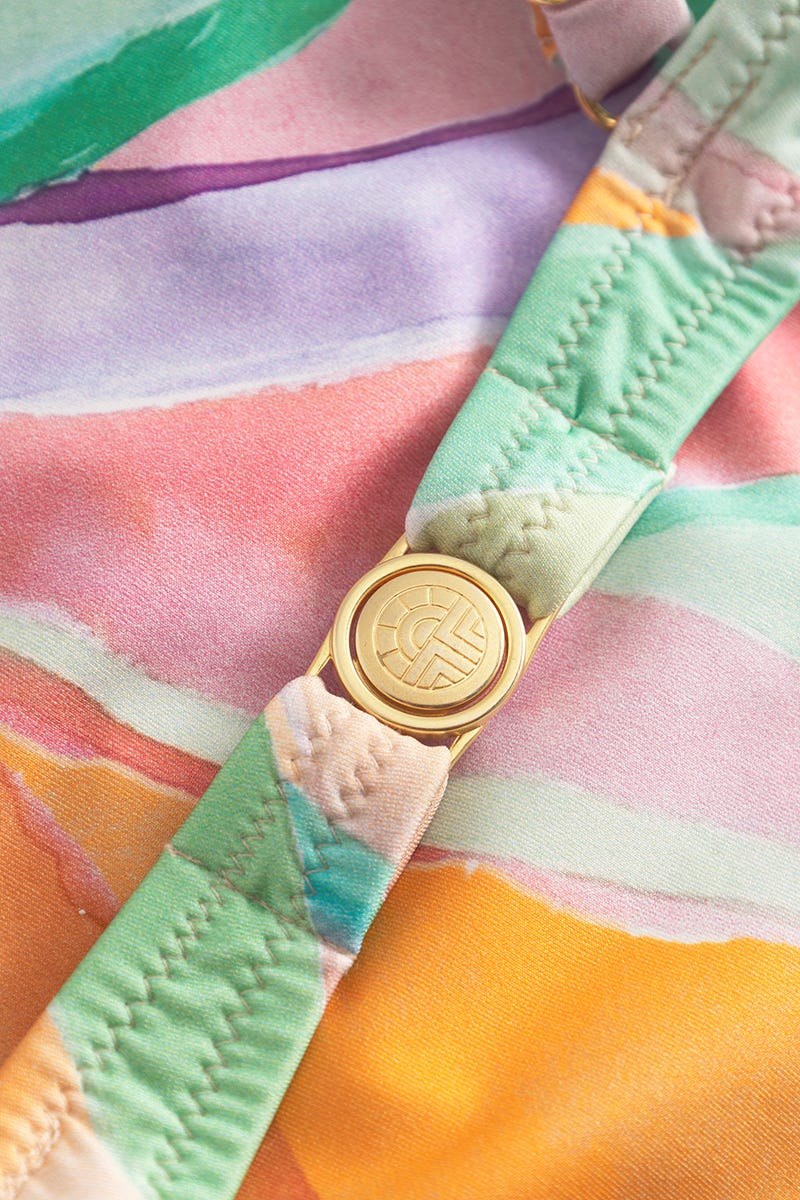 Detailbild 2 von Bikini im farbenfrohen Palmen-Druck