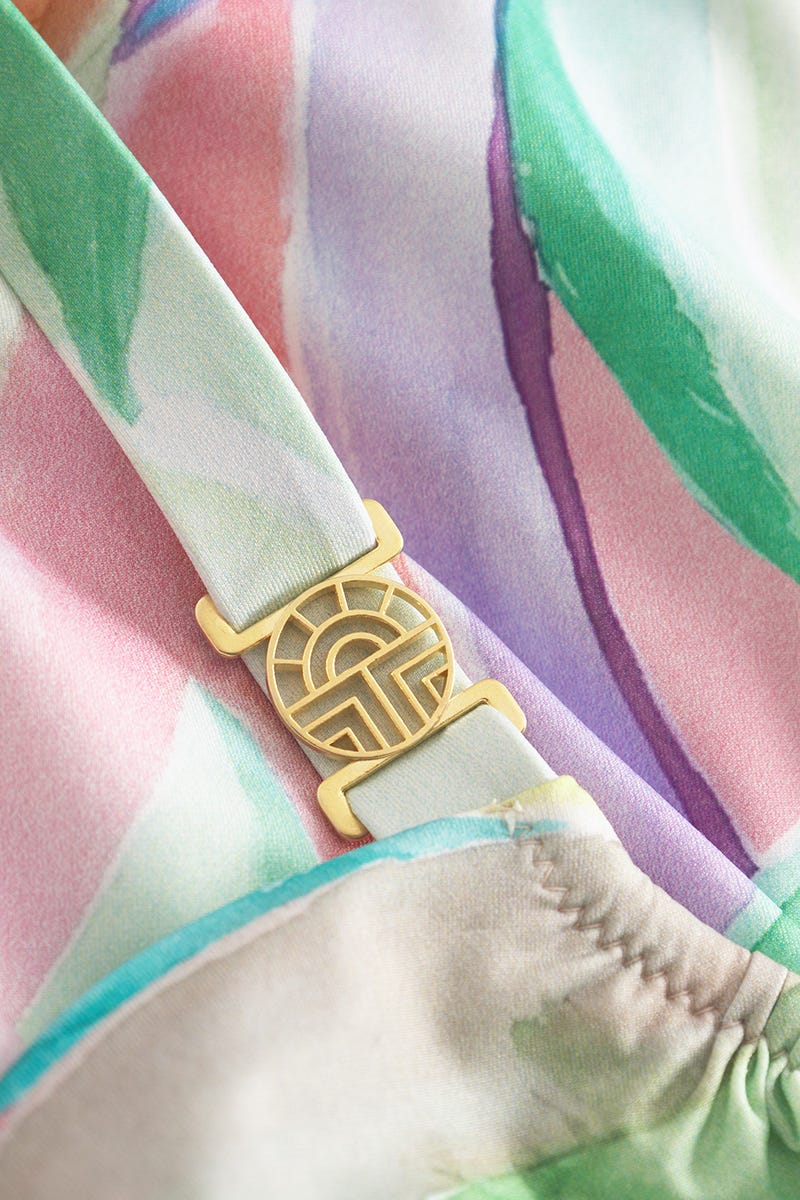 Detailbild 2 von Tankini im farbenfrohen Palmen-Druck