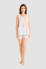 Frontalbild von Féraud Pyjama Kurz, Ärmellos