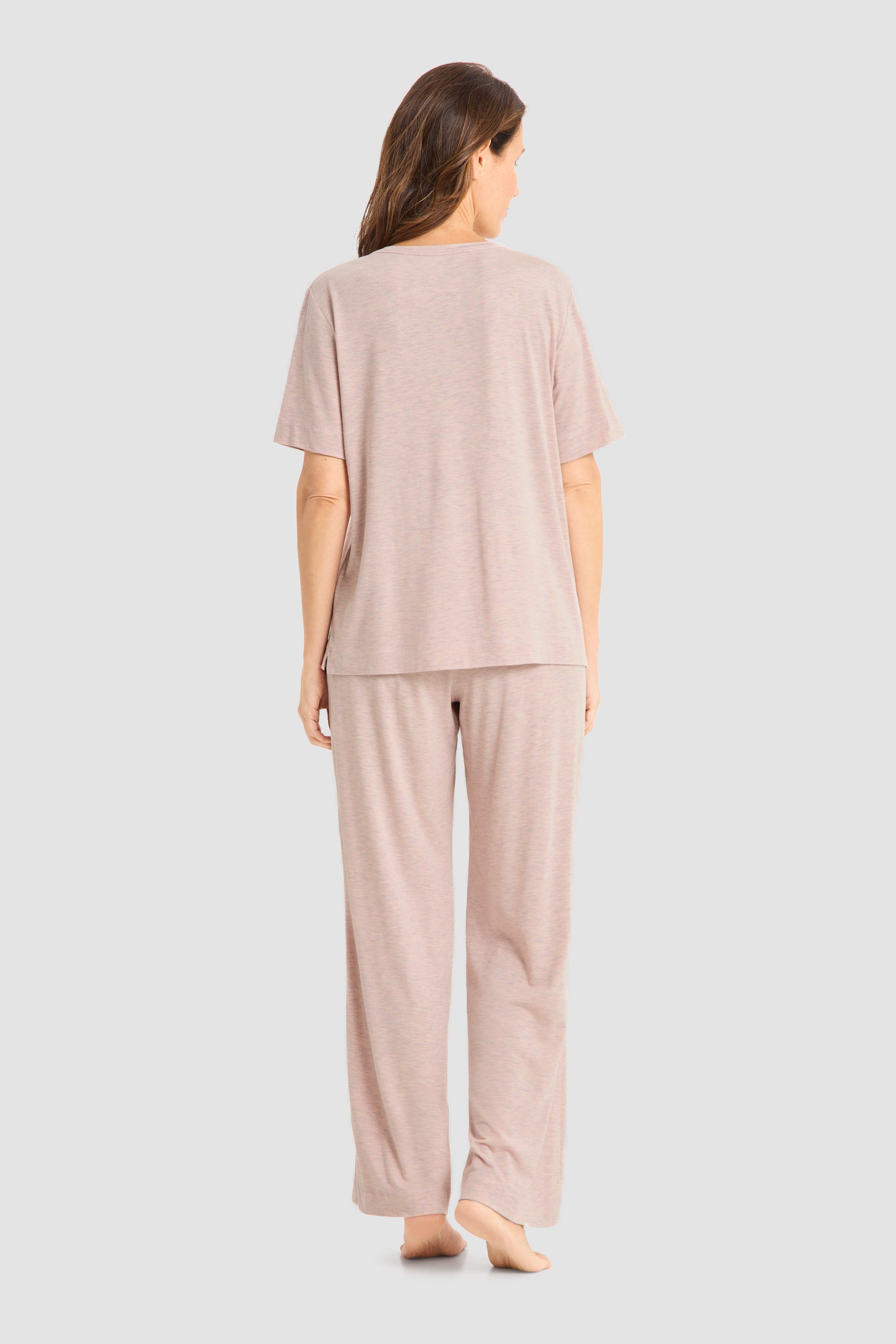 Rückansicht von Féraud Pyjama Lang, Kurzarm