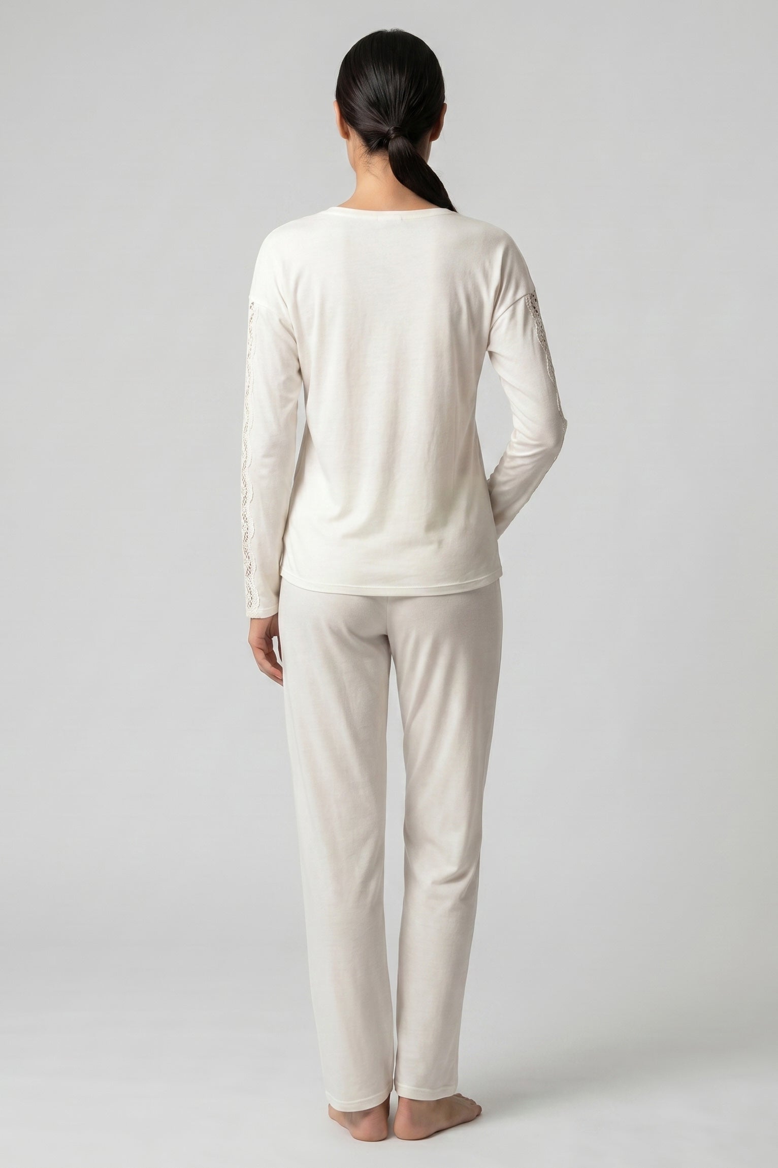 Rückansicht von Féraud Pyjama Lang, Langarm