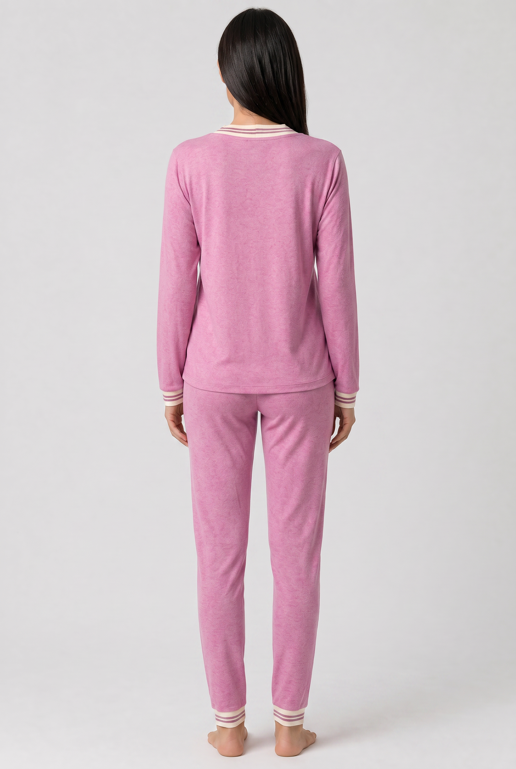 Rückansicht von Féraud Pyjama Lang, Langarm