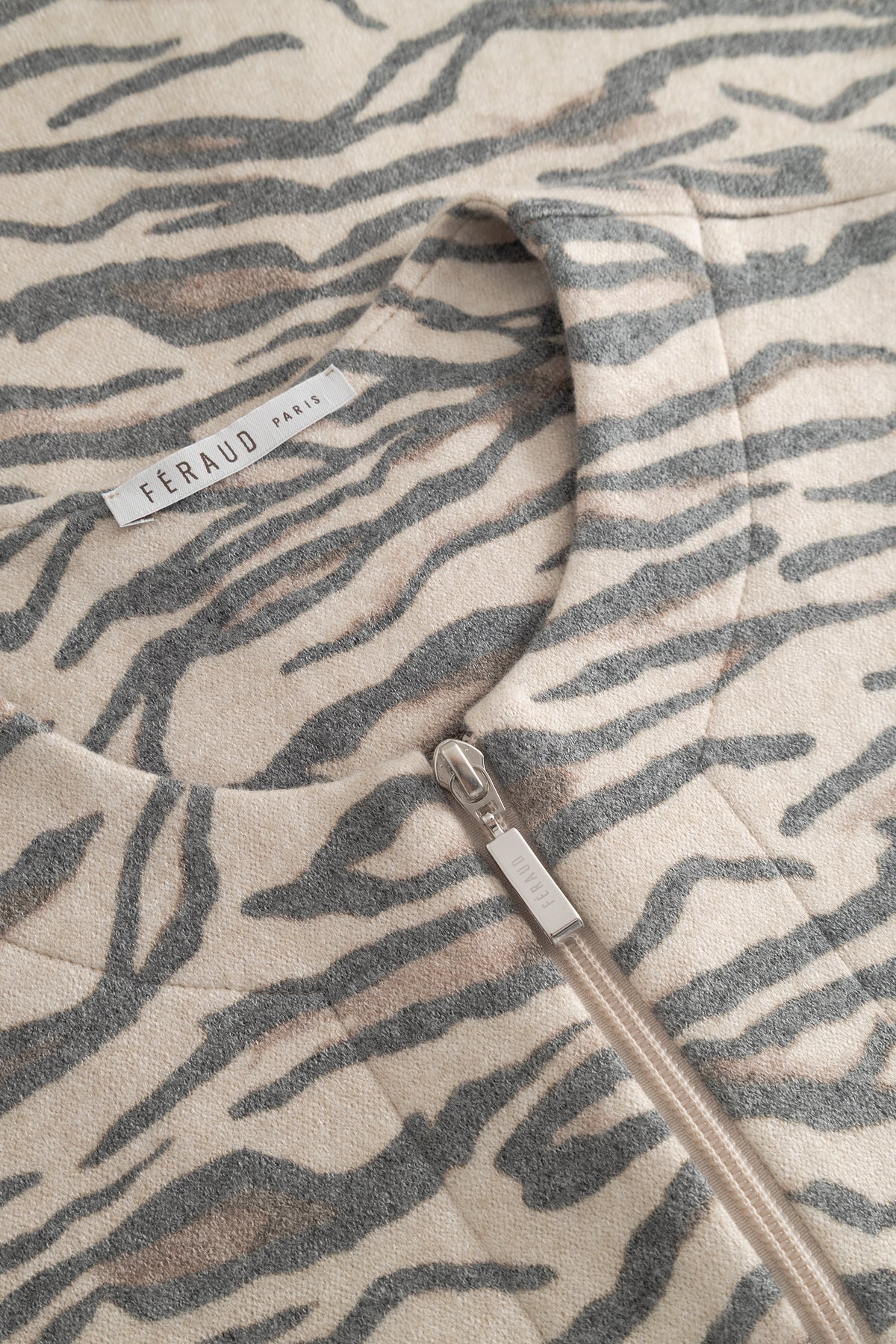 Veste Féraud, maille zébrée
