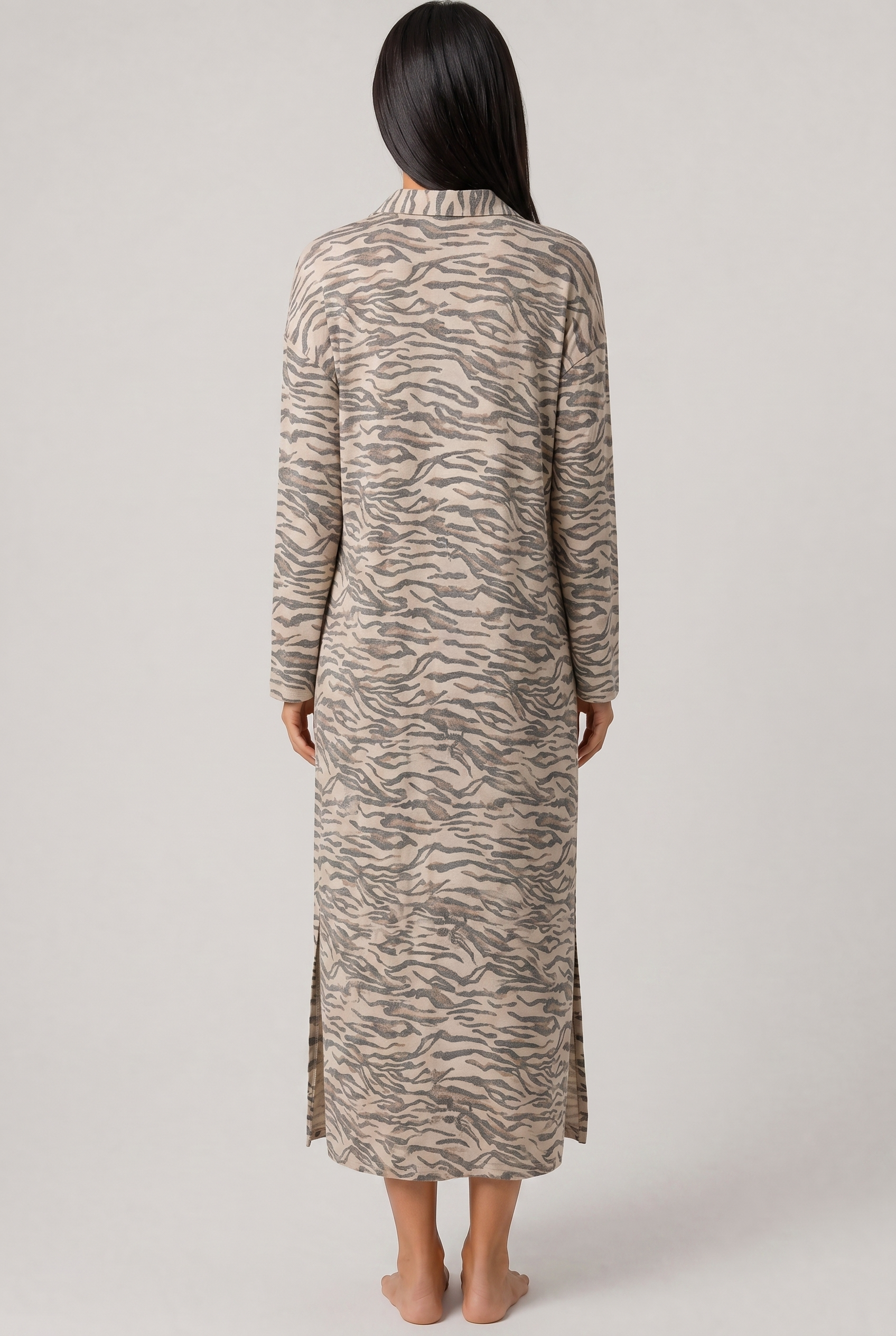 Rückansicht von Féraud Hauskleid Maxi