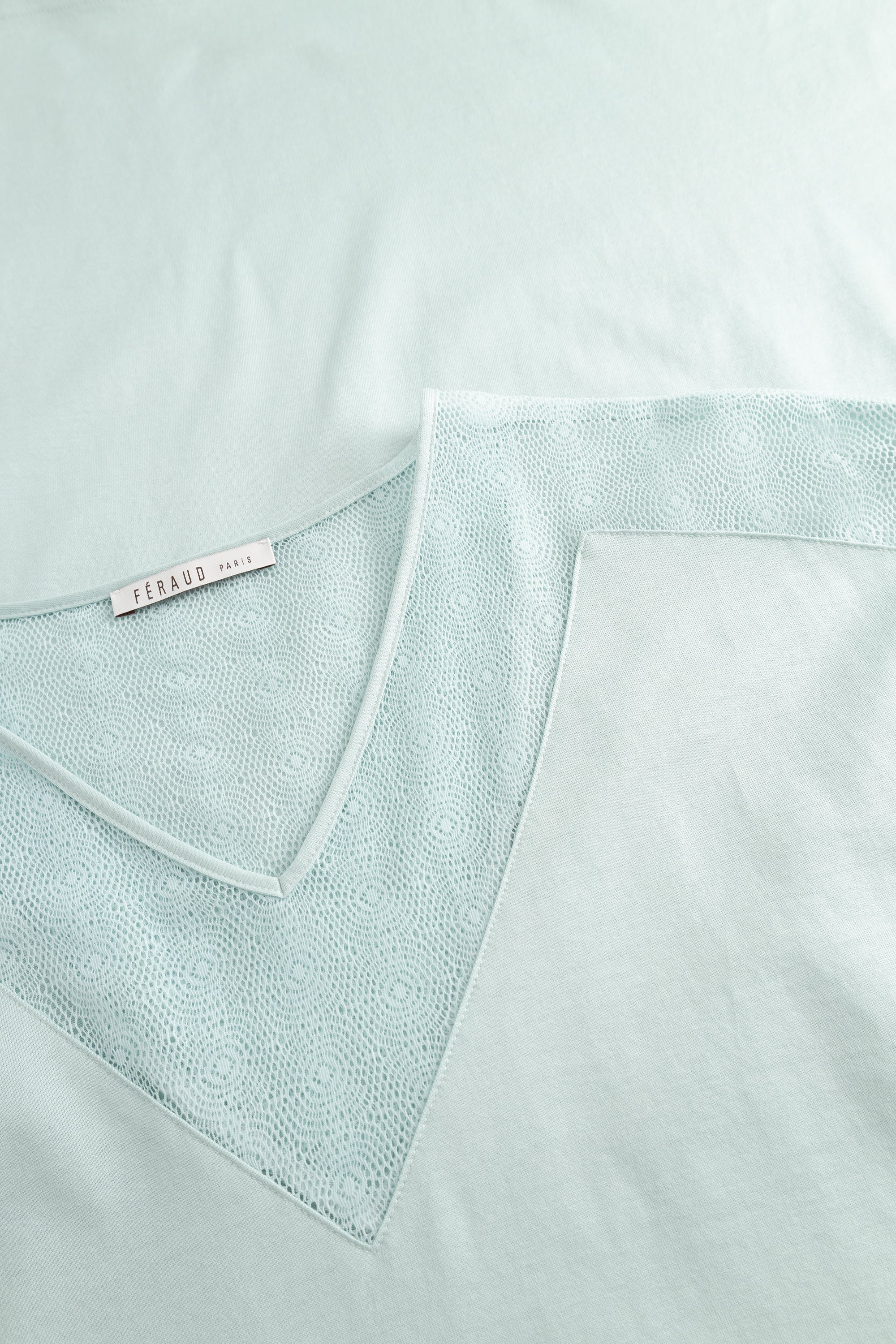 Féraud Chemise de nuit mi-longue, empiècement en dentelle