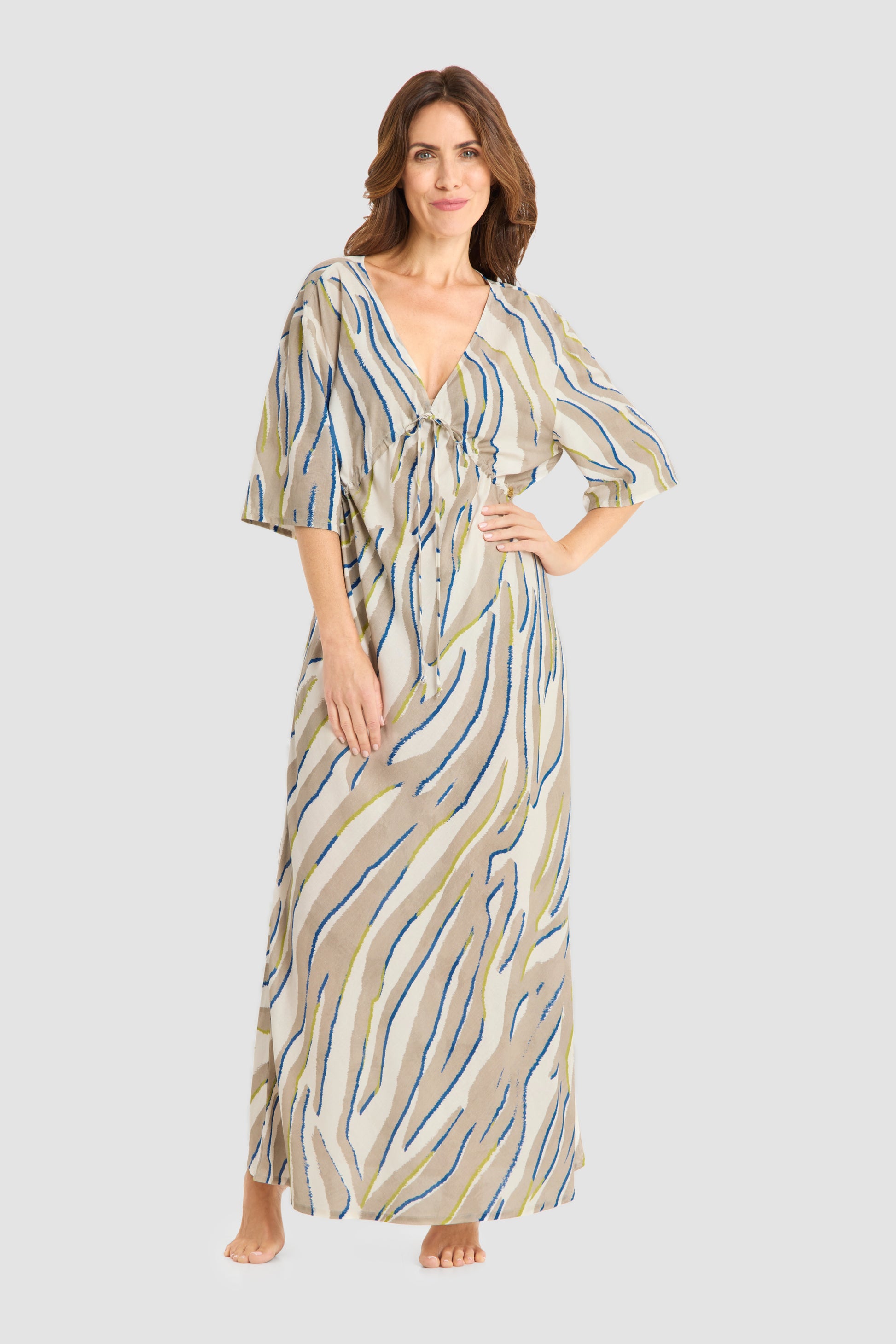 Frontalbild von Féraud Strandkleid Maxi
