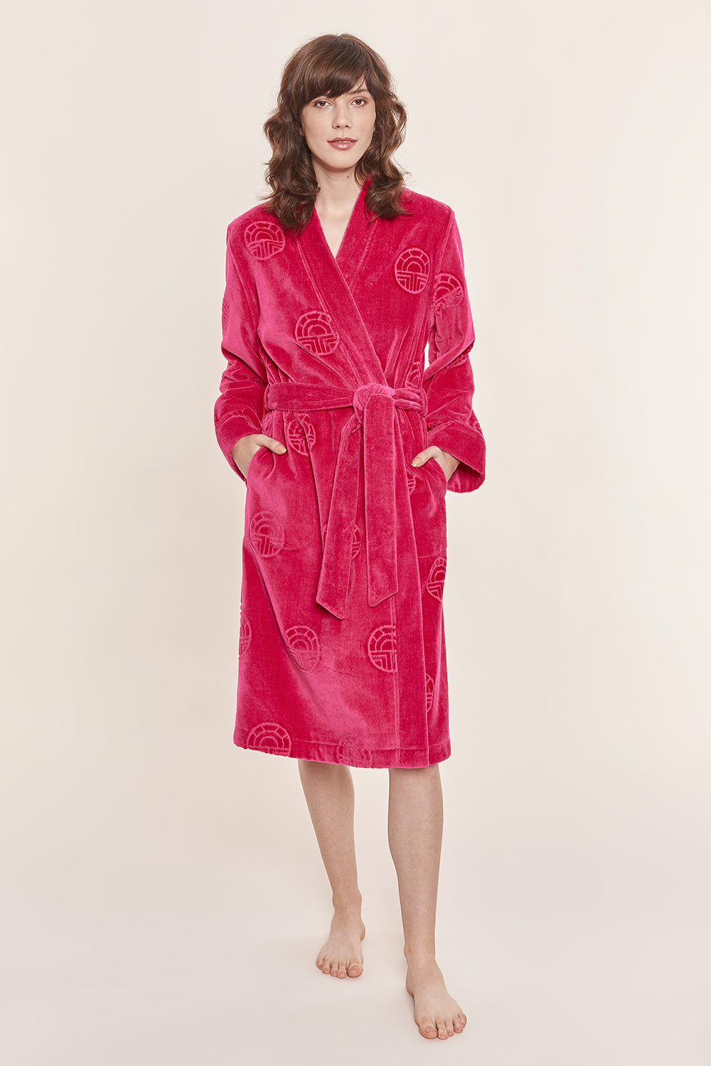 Frontalbild von Féraud Mantel Knielang