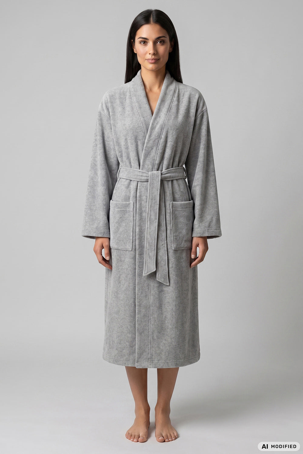 Féraud Morgenmantel Lang, Fleece Wickelform