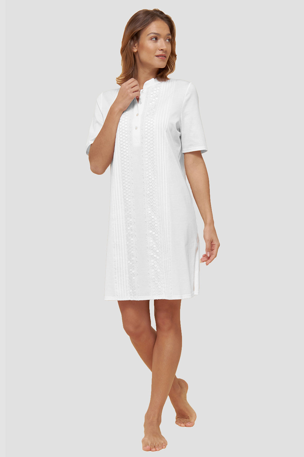 Frontalbild von Féraud Nachthemd Kurzarm