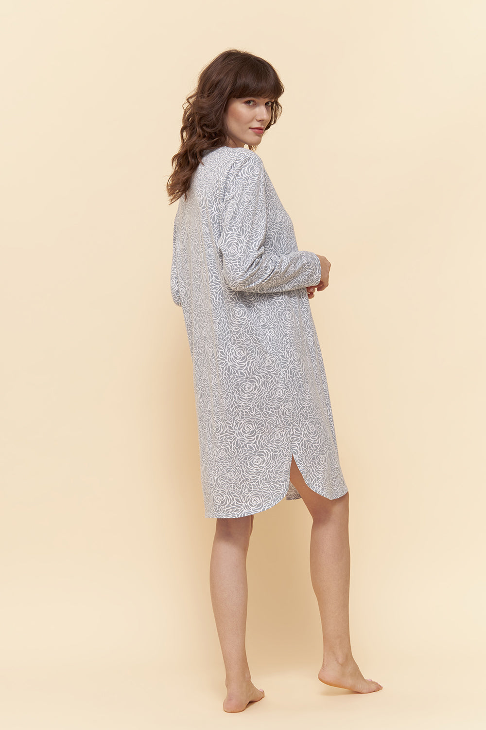 Rückansicht von Féraud Nachthemd Knielang