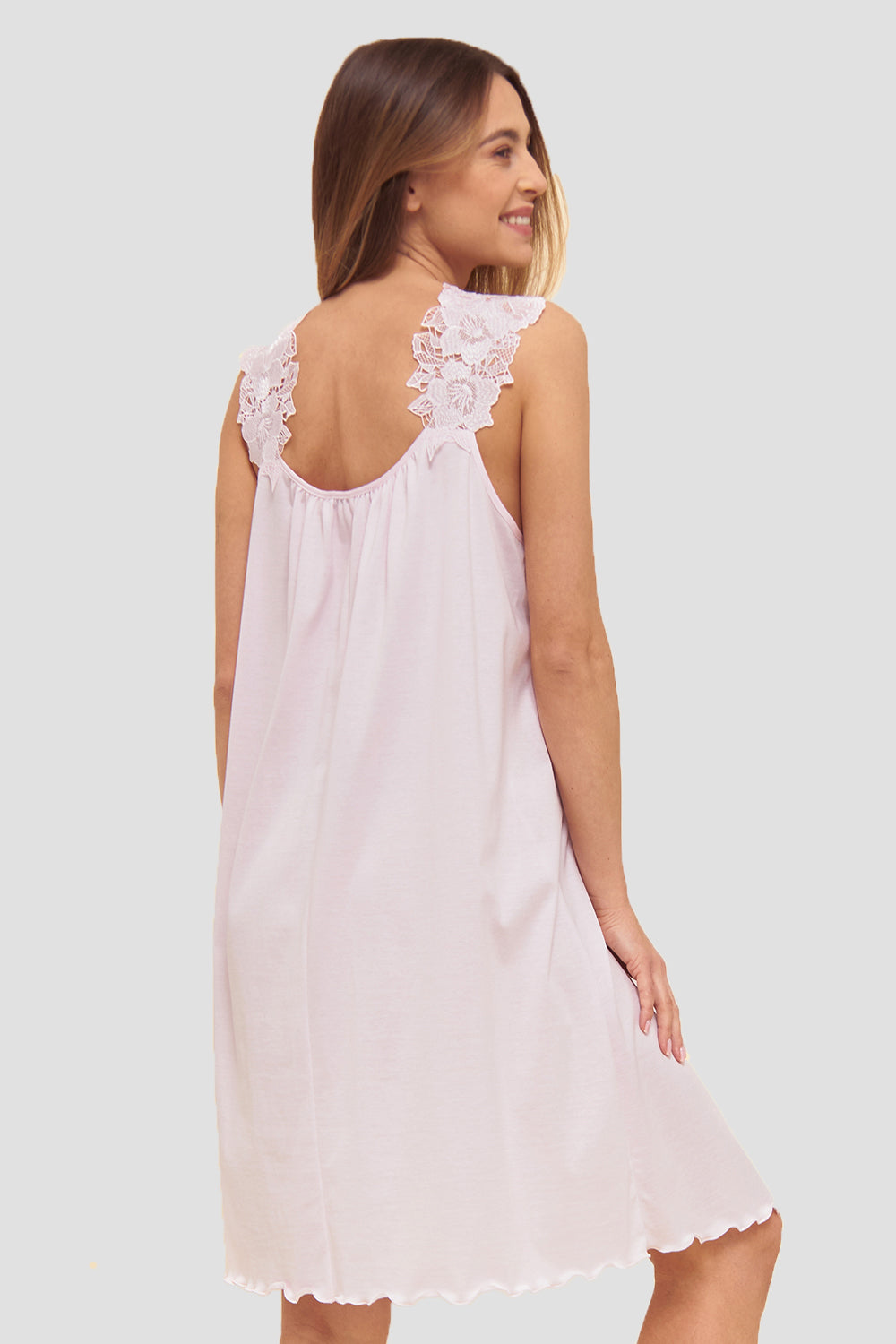 Rückansicht von Féraud Nachthemd Knielang