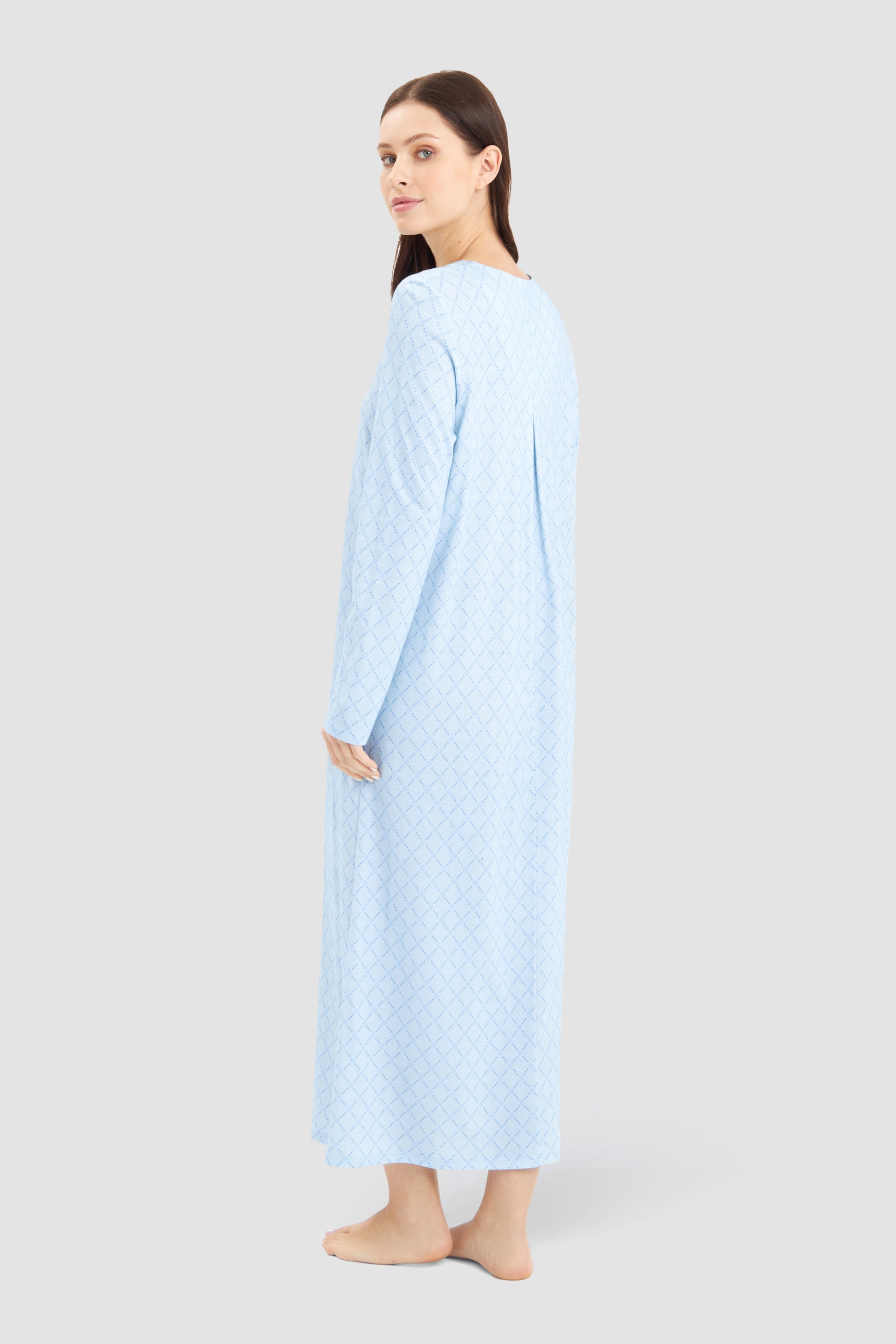 Rückansicht von Féraud Nachthemd Langarm