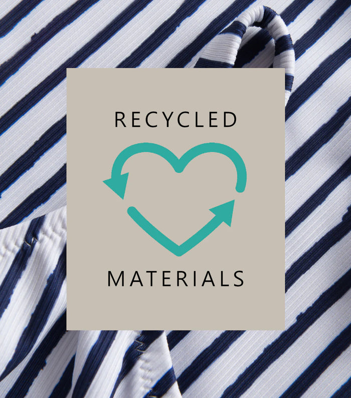 Recycled materials for swimwear